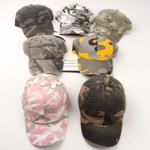 Soft Crown Blank Color Camo Baseball Cap Dad Hat