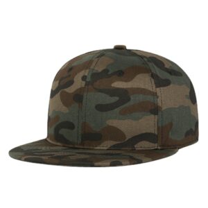 Deep Crown Camouflage Baseball Cap Structured Snapback Camo Hat