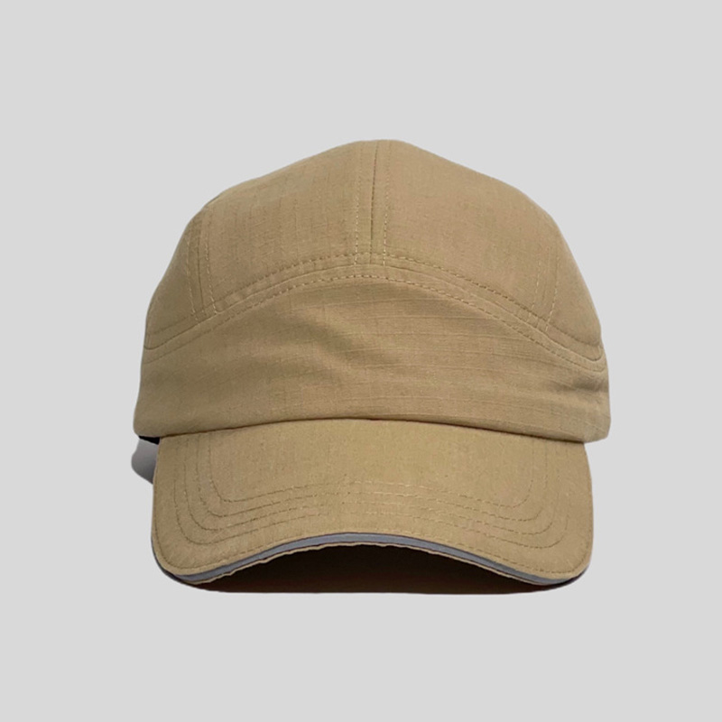 Vintage Washed Cotton Reflective Strips Sandwich Visor Camp Hat - Image 12