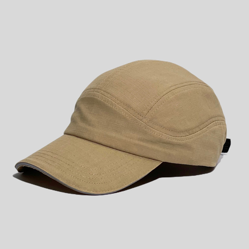 Vintage Washed Cotton Reflective Strips Sandwich Visor Camp Hat - Image 11