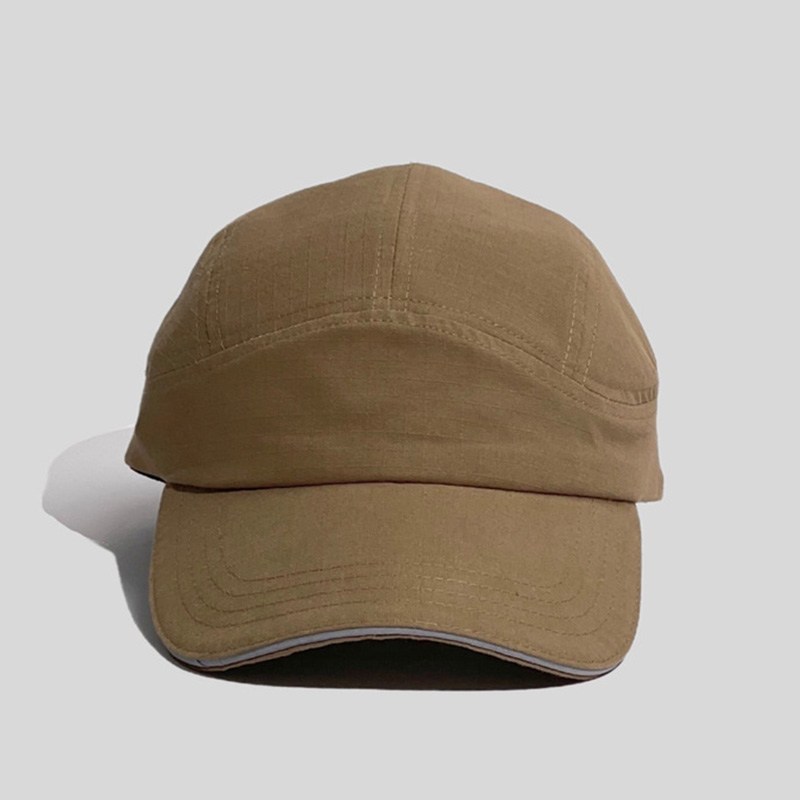 Vintage Washed Cotton Reflective Strips Sandwich Visor Camp Hat - Image 7