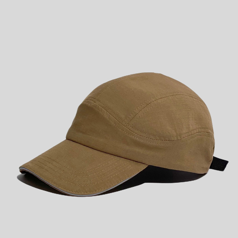 Vintage Washed Cotton Reflective Strips Sandwich Visor Camp Hat - Image 6