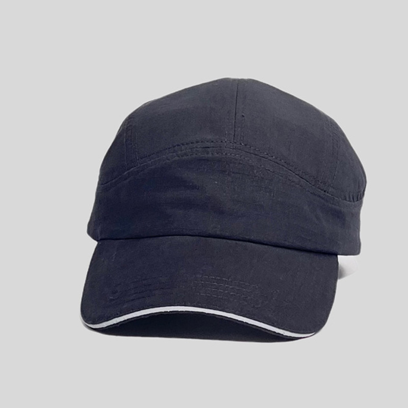 Vintage Washed Cotton Reflective Strips Sandwich Visor Camp Hat - Image 3