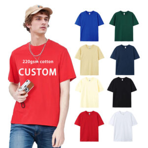 Plus Size 220gsm Cotton O-neck T-shirt