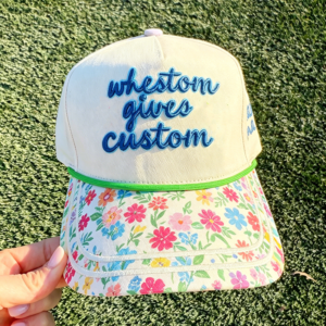 flower print baseball hat