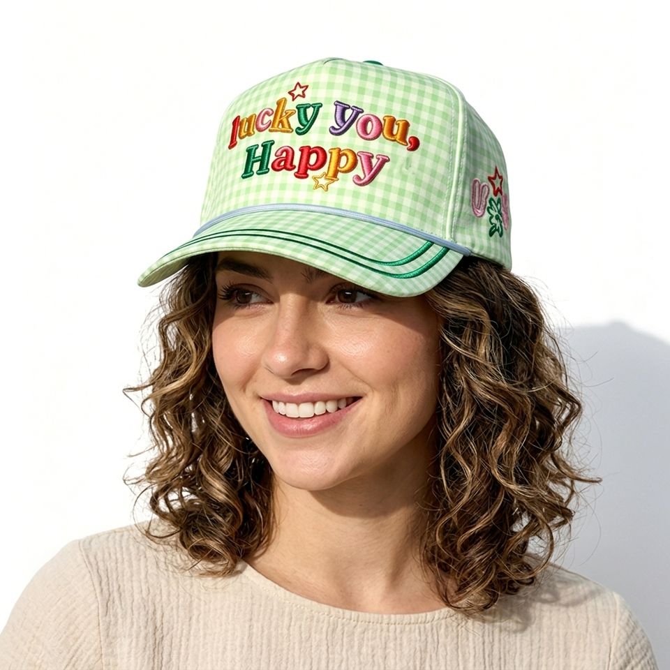 High Profile Bright Colored Checkered Bill Colorful Hat Adjustable Snapback Baseball Hat with Rope on Brim - Image 2