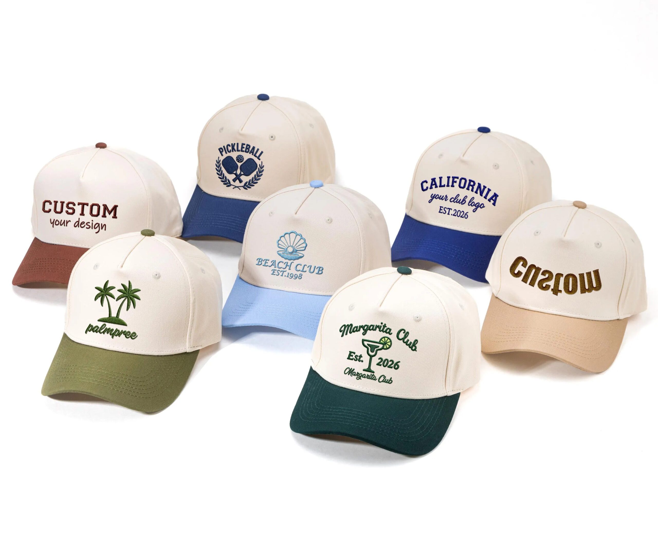 Custom Made Embroidered Team logo 5 Panel Blank Snapback Hats Baseball Caps - Image 5