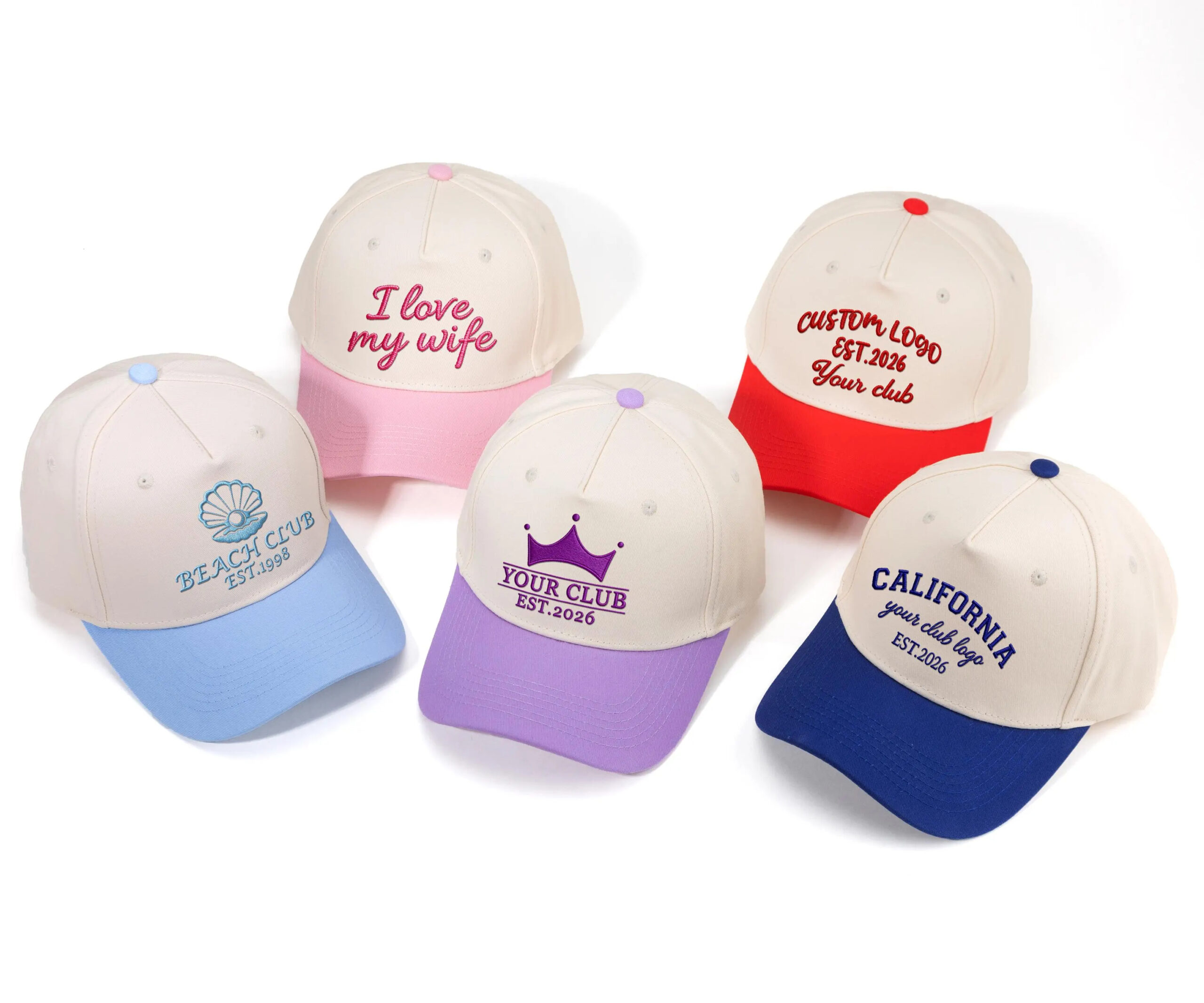 Custom Made Embroidered Team logo 5 Panel Blank Snapback Hats Baseball Caps - Image 6