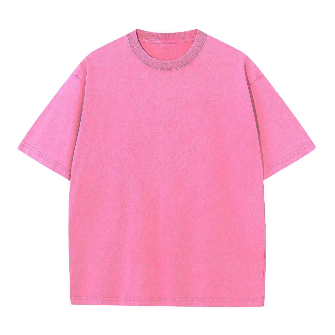 230g Cotton Blank Plain Tee Acid Stone Snow Wash Oversized Distressed T-shirts - Image 11