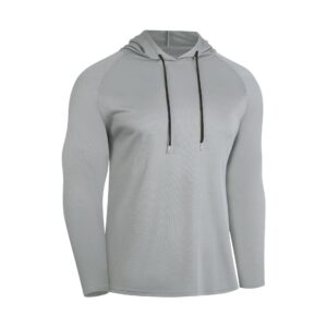 US Size Custom logo Graphic Men's Athletic Gym Top Blank Long Sleeve Plain Polyester Quick Dry T-shirts Sport T Shirt with Hood