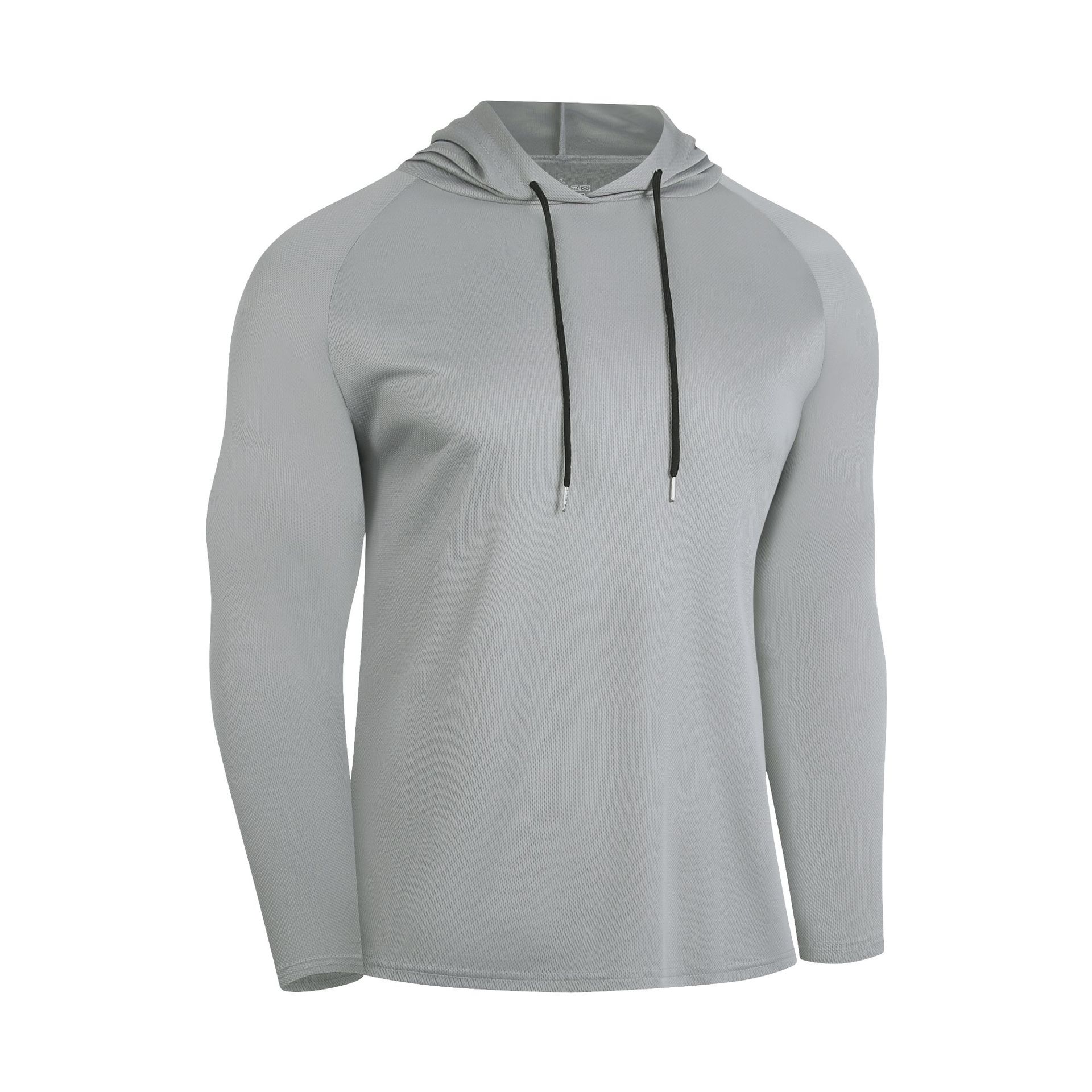US Size Custom logo Graphic Men's Athletic Gym Top Blank Long Sleeve Plain Polyester Quick Dry T-shirts Sport T Shirt with Hood