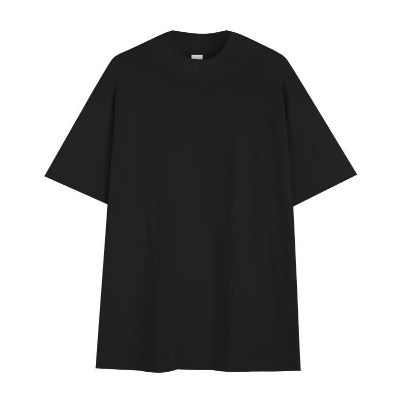 Small Rib Collar 280gsm Heavy Weight Pure Cotton Oversized Vintage Blank Tshirt for Men - Image 7