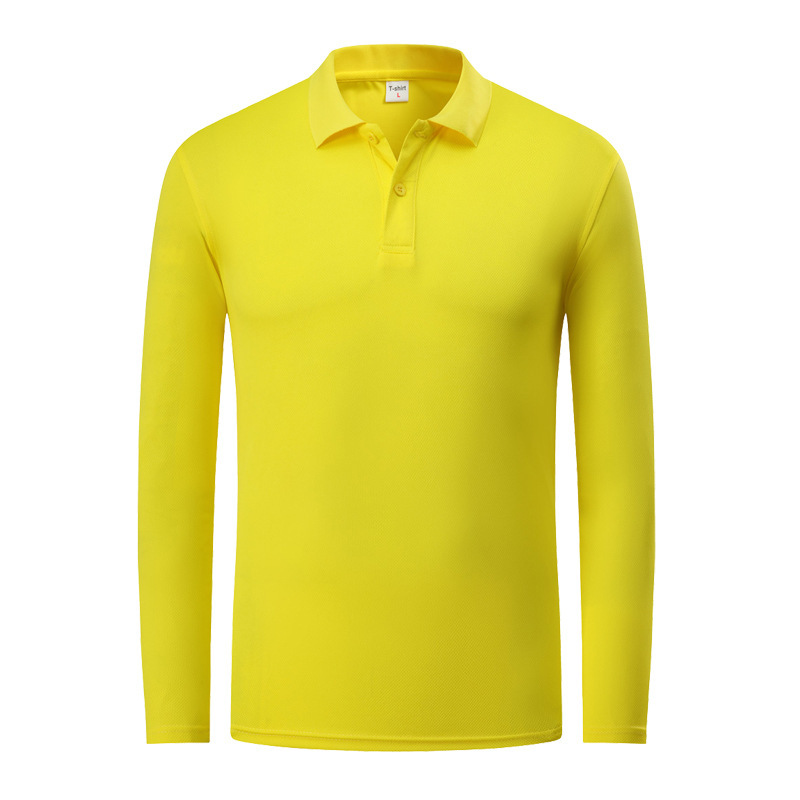 100% Polyester Quick Dry Long Sleeve Golf Polo Shirts Casual Blank Polo Tshirt for Men - Image 7