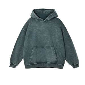 Oversized 420g Heavy Weight Distressed Washed Batik Fabric USA Fitted Waxed Sweatshirts Hoodie For Men