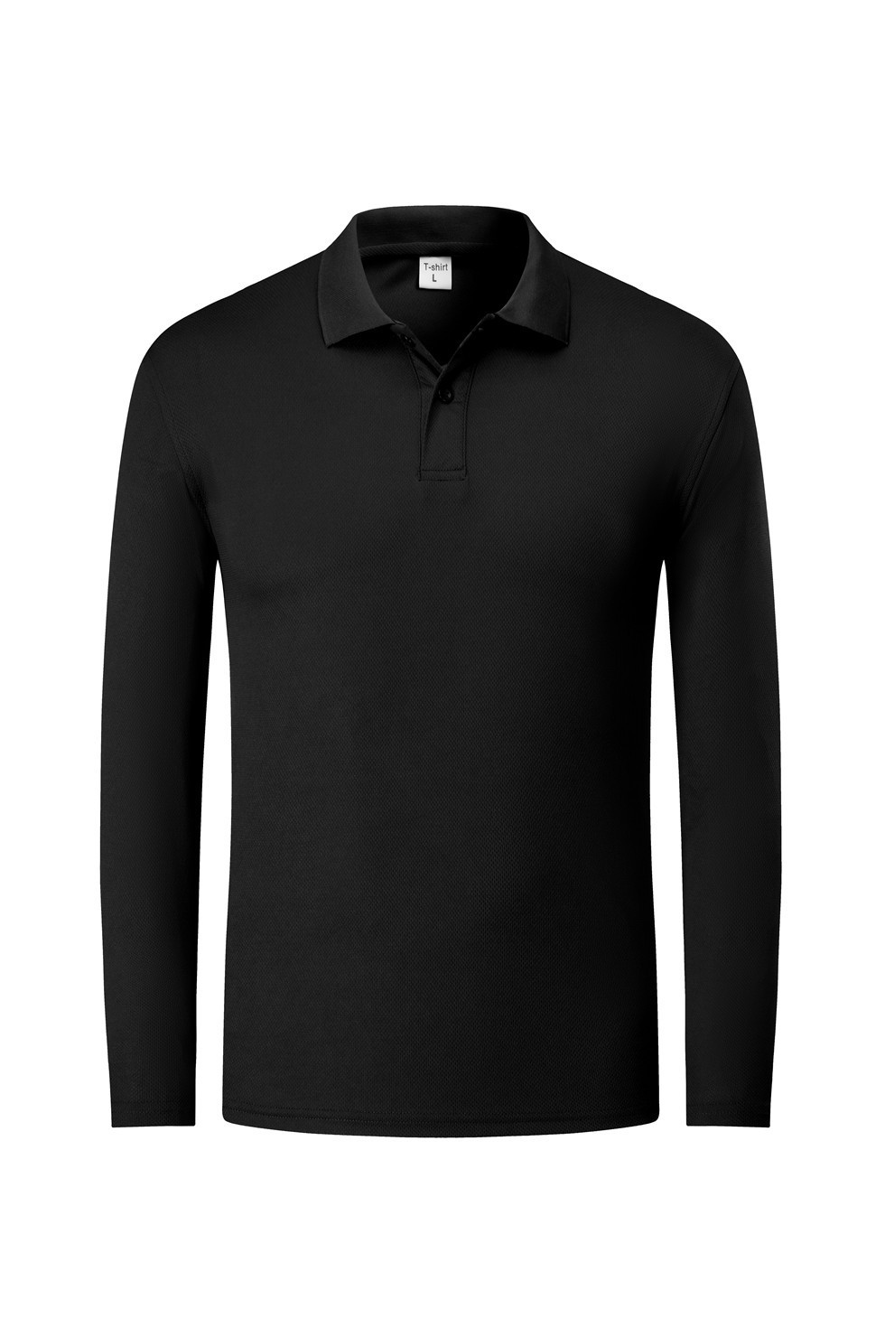 100% Polyester Quick Dry Long Sleeve Golf Polo Shirts Casual Blank Polo Tshirt for Men - Image 6