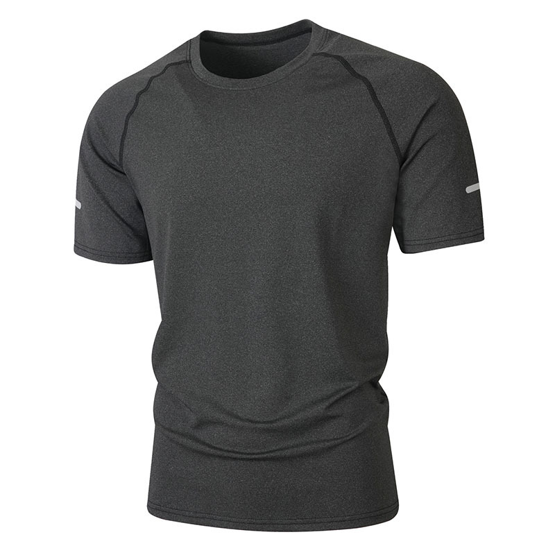 T-shirt Stretch Compression Tshirt Reflective Strap Performance Wrink Resistant Sport Running T Shirts - Image 13