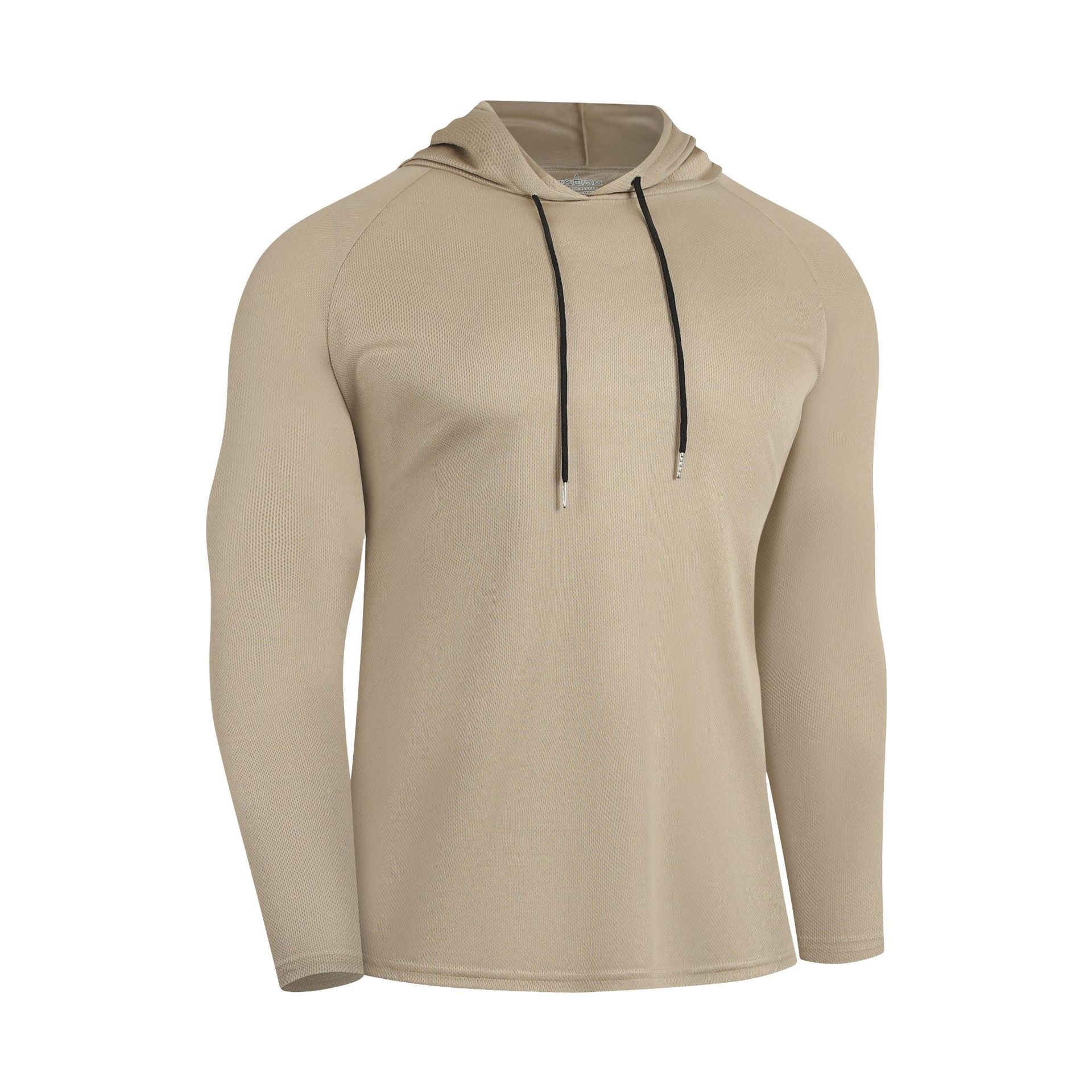 US Size Custom Graphic Athletic Gym Top Blank Long Sleeve Quick Dry T-shirts Sport T Shirt with Hood - Image 6
