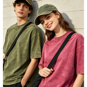 Vintage Washed T Shirt Unisex Blank Crew Neck 230gsm Oversized t Shirt