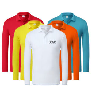100% Polyester Quick Dry Long Sleeve Golf Polo