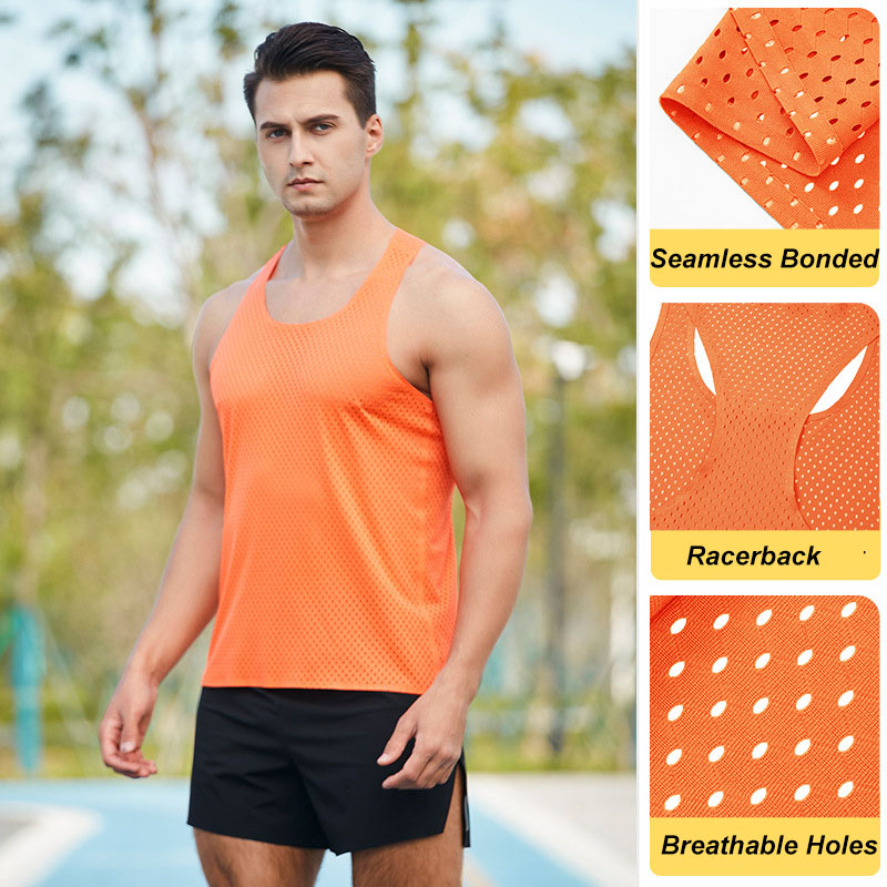 Breathable Seamless Running tank Top t Shirt Veste De Running Racerback Vest - Image 6