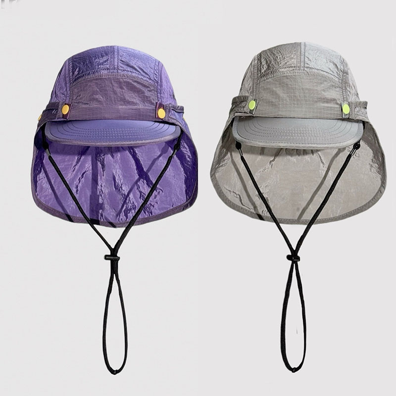 camp hat with neck cover