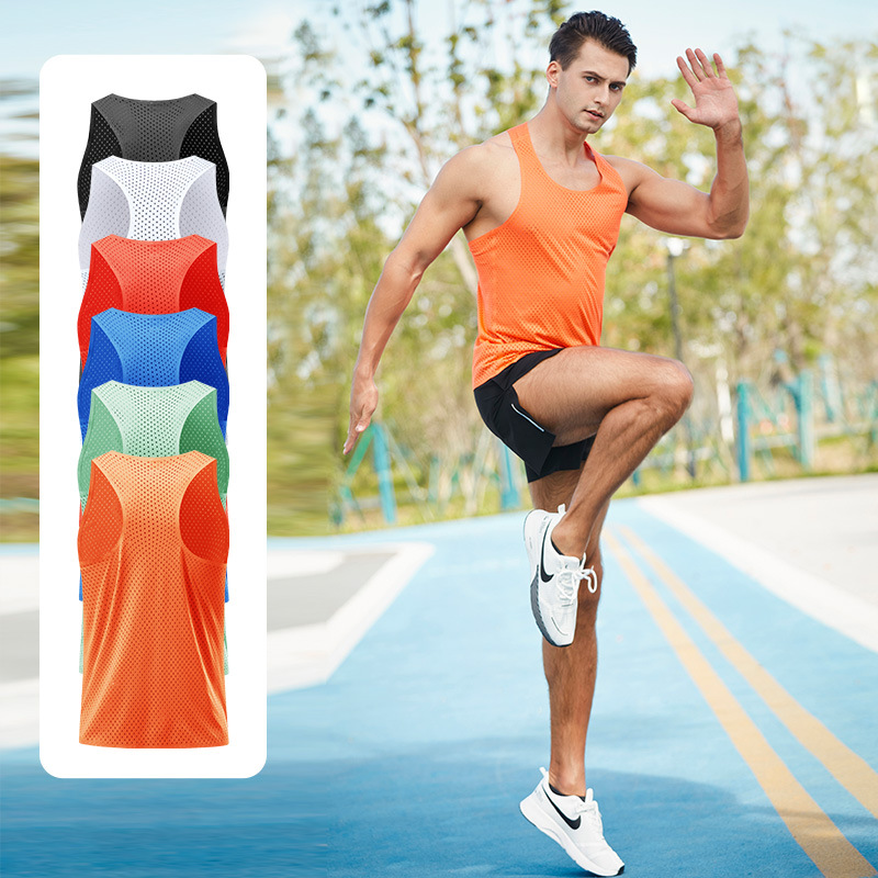 Ultra Light Racerback Running Vest Sport Hole Mesh Breathable Seamless Running tank Top