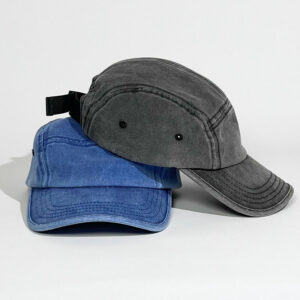 Unstructured Washed Denim 5 panel Hat