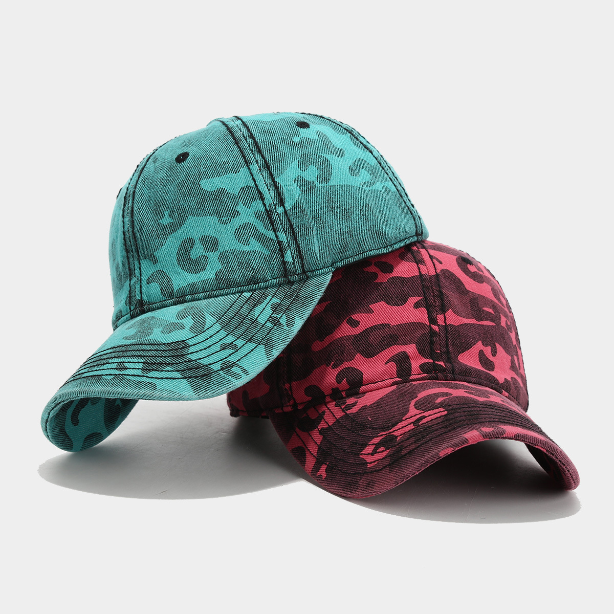 Leopard Camo Print Structured Curved Bill Casual Dad Hat for Outdoor Daily Wear - Image 5