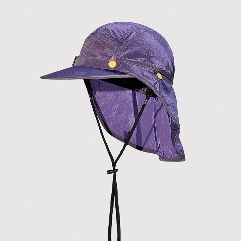 Trail Camping Hiking Mountain Nylon Camp Cap with Removable Neck Flap - Image 2
