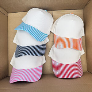 Striped Brim Baseball Hat
