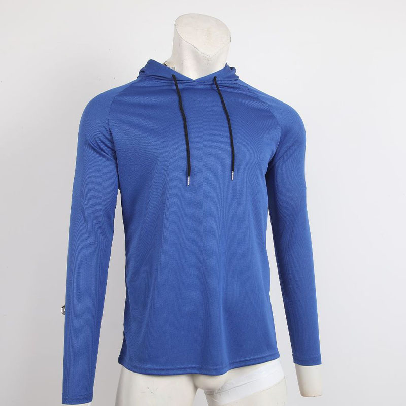 US Size Custom Graphic Athletic Gym Top Blank Long Sleeve Quick Dry T-shirts Sport T Shirt with Hood - Image 4