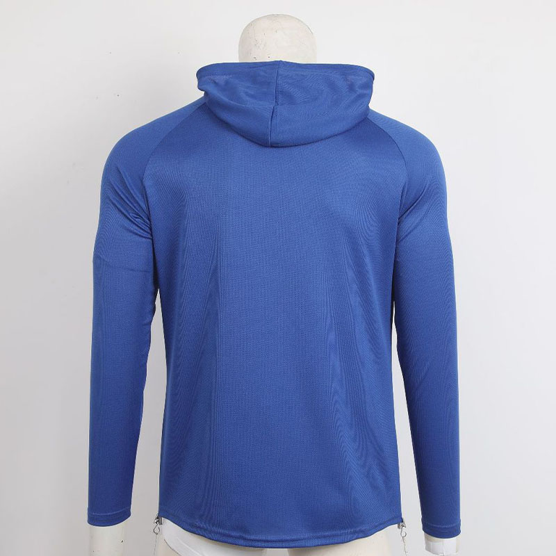 US Size Custom Graphic Athletic Gym Top Blank Long Sleeve Quick Dry T-shirts Sport T Shirt with Hood - Image 5