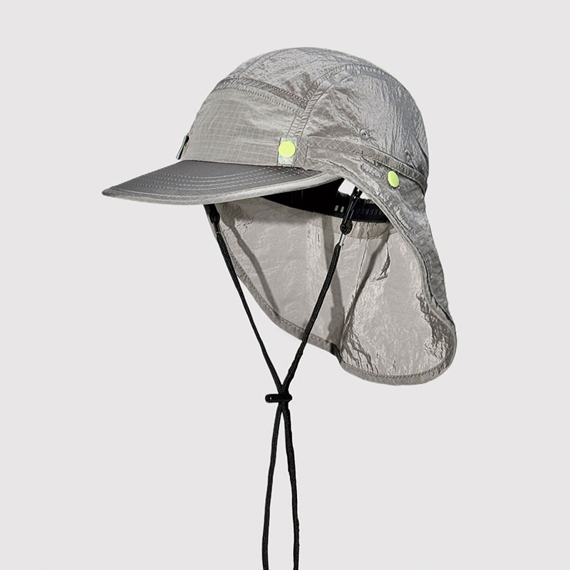 Trail Camping Hiking Mountain Nylon Camp Cap with Removable Neck Flap - Image 7