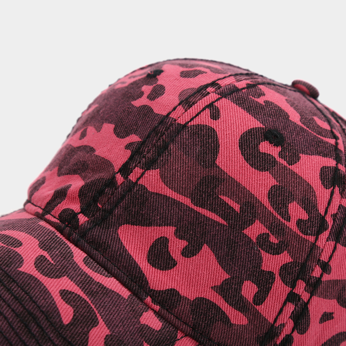Leopard Camo Print Structured Curved Bill Casual Dad Hat for Outdoor Daily Wear - Image 6