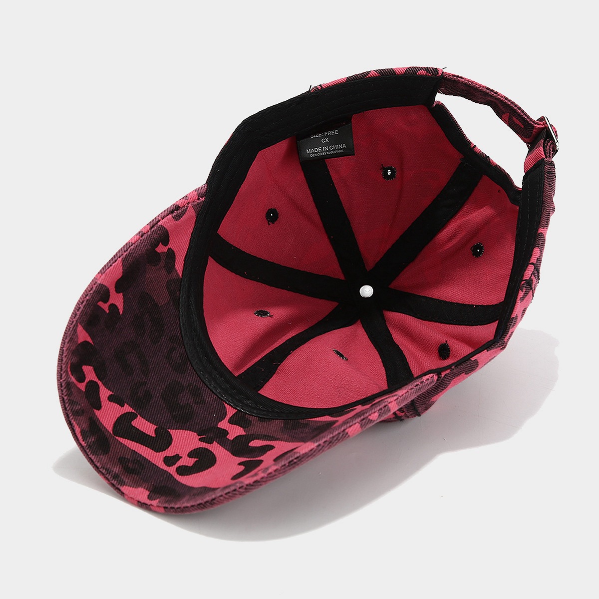 Leopard Camo Print Structured Curved Bill Casual Dad Hat for Outdoor Daily Wear - Image 7