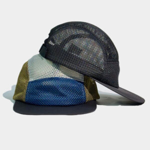 Breathable 5 Panel Sports Trucker Flat Brim Quick Dry Runners Cap with Strapback Buckle