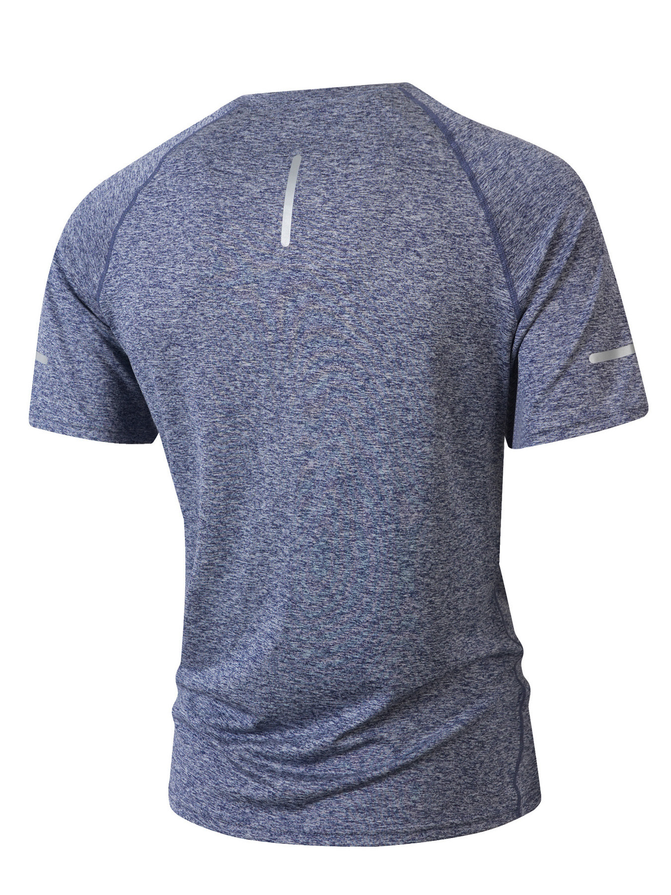T-shirt Stretch Compression Tshirt Reflective Strap Performance Wrink Resistant Sport Running T Shirts - Image 5