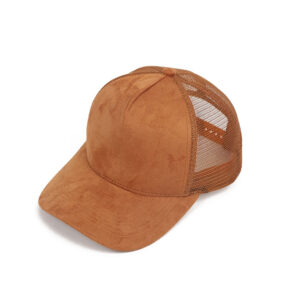 suede mesh trucker cap
