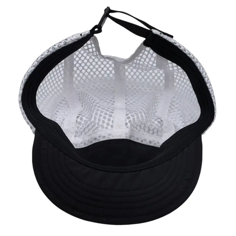 Breathable Big Hole Mesh Nylon 5 Panel Light Weight Soft Brim Sport Running Hats - Image 5